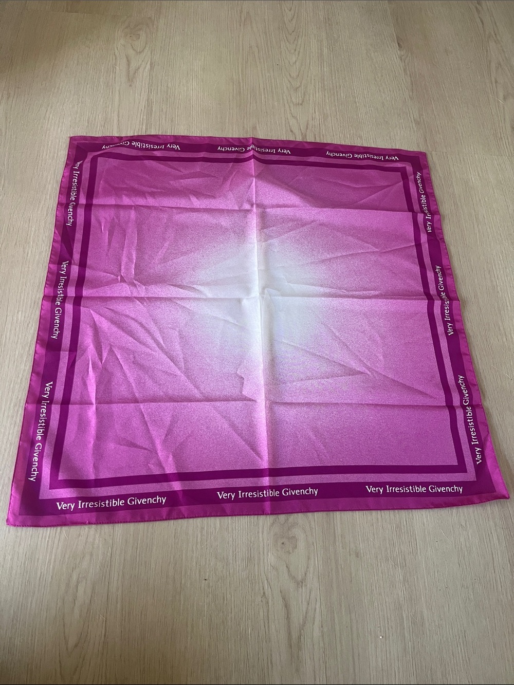 Givenchy purple to White Gradient Silk Scarf